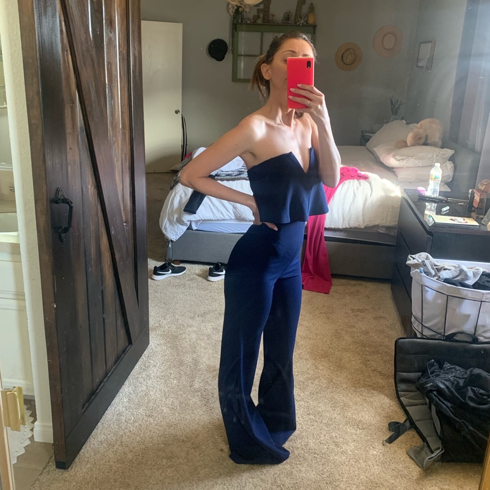 LULUs jumpsuit— NAVY BLUE— XS